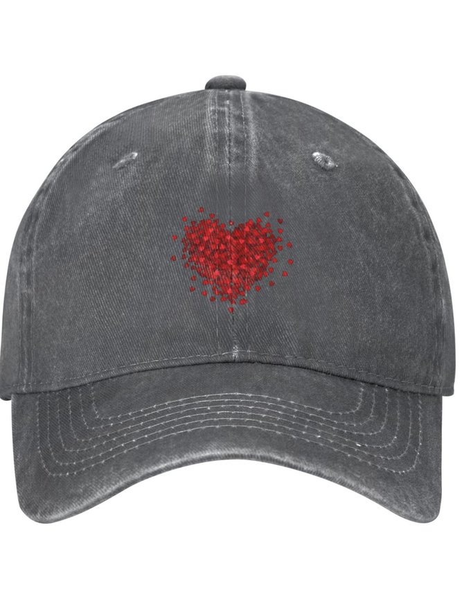 Valentine's Day Heart Festival Graphic Adjustable Hat