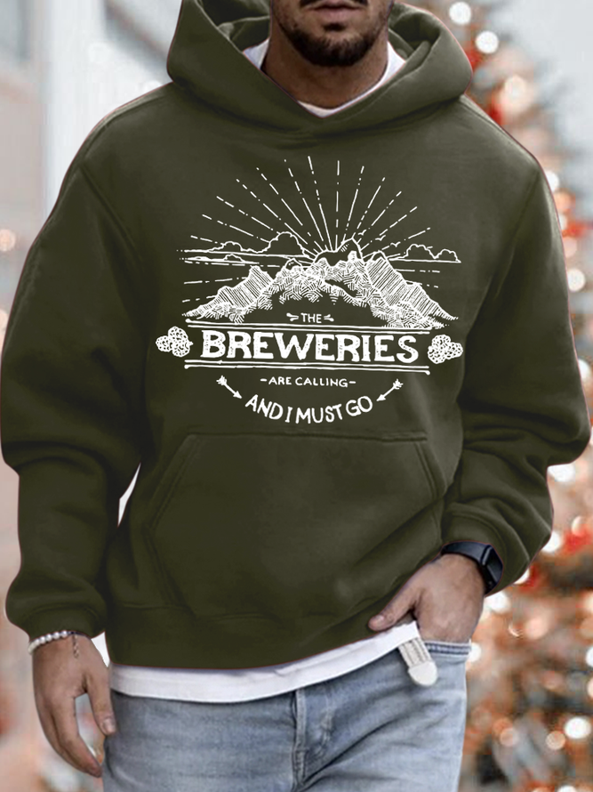 The Breweries Are Calling And I Must Go Mens Hoodie