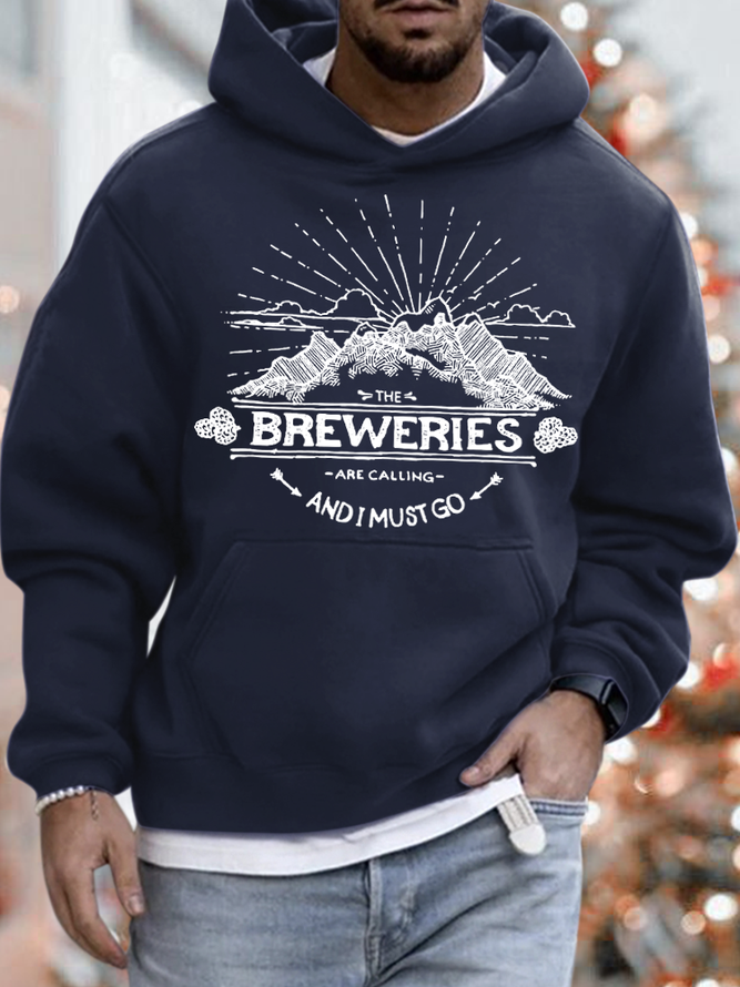 The Breweries Are Calling And I Must Go Mens Hoodie