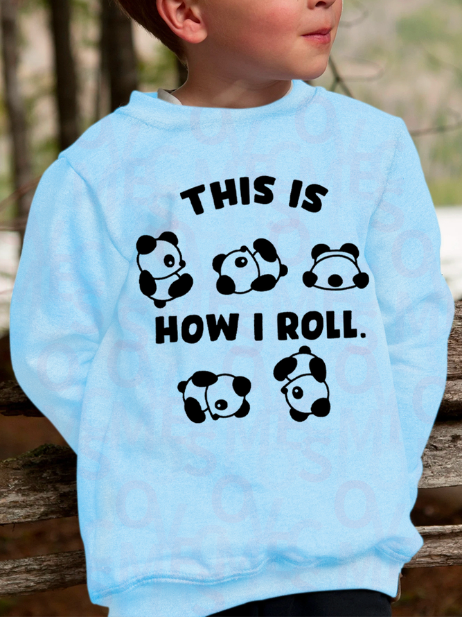 Unisex This Is How I Roll With Panda UV Color Changing Children Sweatshirt