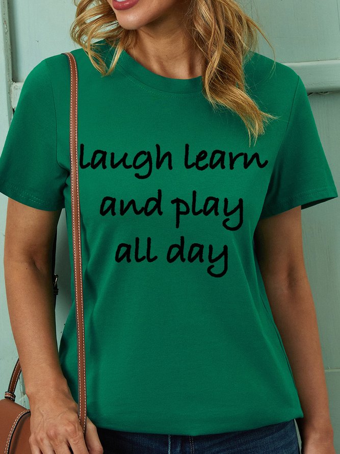 Lilicloth X JI Laugh Learn And Play All Day Womens T-Shirt