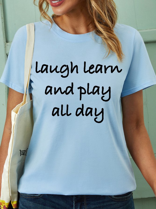 Lilicloth X JI Laugh Learn And Play All Day Womens T-Shirt