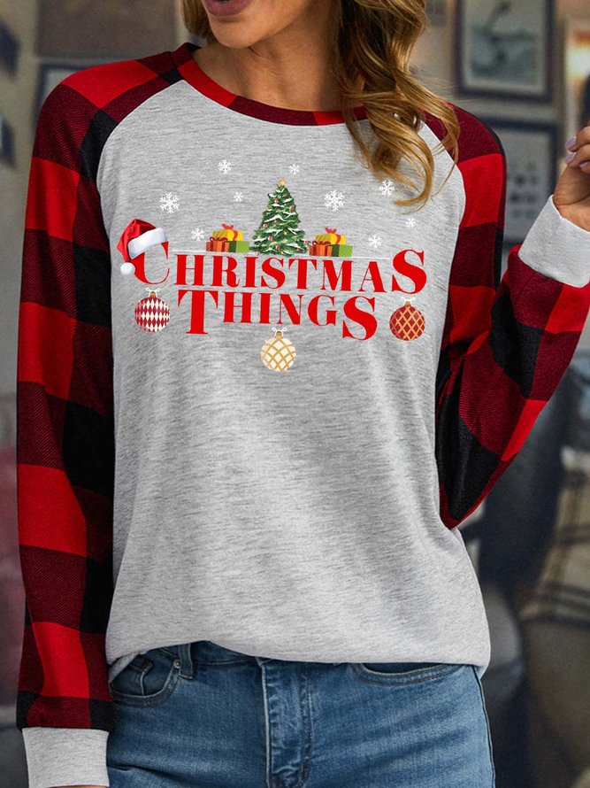 Women’s Christmas Things Gifts Tree Casual Loose Top