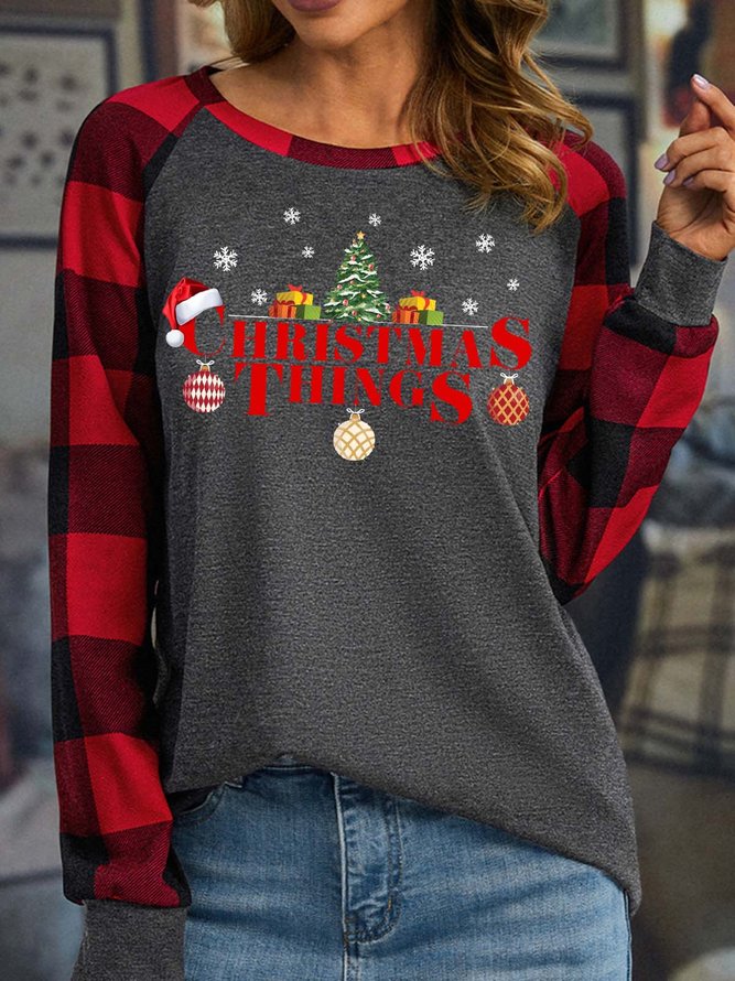 Women’s Christmas Things Gifts Tree Casual Loose Top