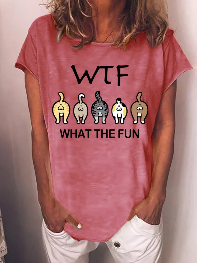 Lilicloth X Kelly Wtf What The Fun With Cat Butts Womens T-Shirt