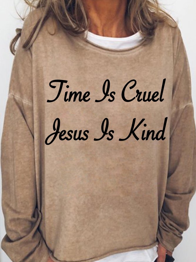 Lilicloth X Herbert Time Is Cruel Jesus Is Kind Womens Sweatshirt
