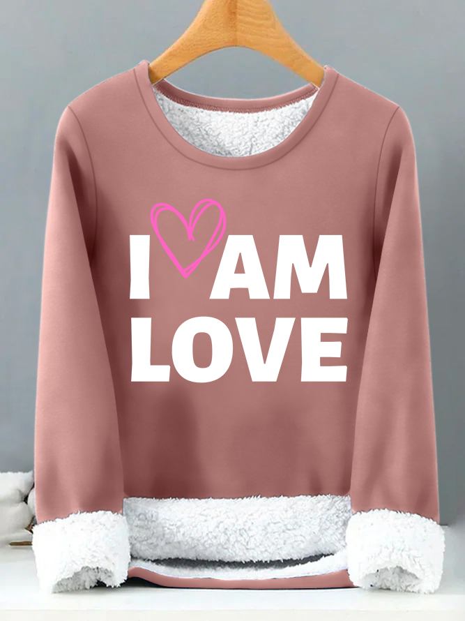 Lilicloth X Kat8lyst Valentines Day I Am Love Womens Warmth Fleece Sweatshirt