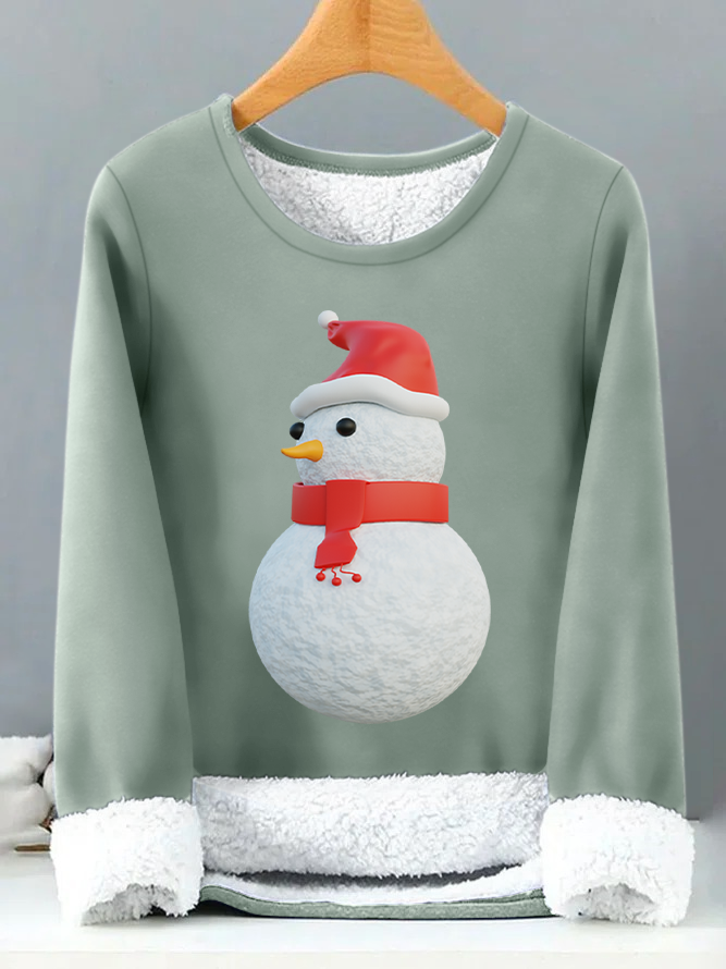 Lilicloth X Abdullah Snowman Womens Warmth Fleece Sweatshirt