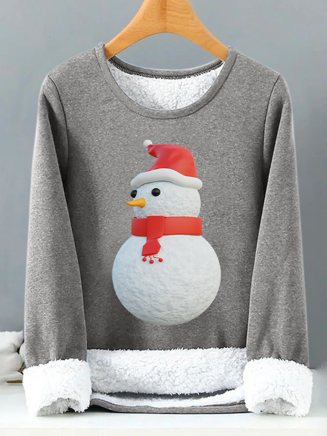Lilicloth X Abdullah Snowman Womens Warmth Fleece Sweatshirt