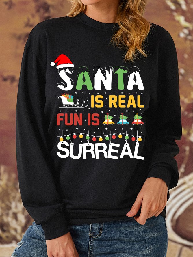 Lilicloth X Jessanjony Santa Is Real Fun Is Surreal Womens Sweatshirt
