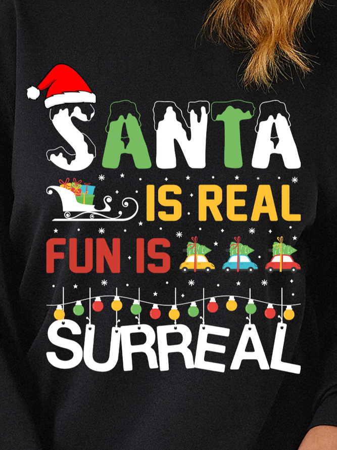 Lilicloth X Jessanjony Santa Is Real Fun Is Surreal Womens Sweatshirt