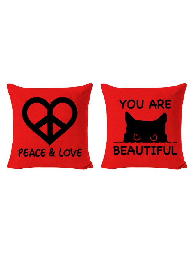 20*20 Set of 2 Lilicloth X JI Hippie In A World Where You Can Be Anything Be Kind Backrest Cushion Pillow Covers, Decorations For Home