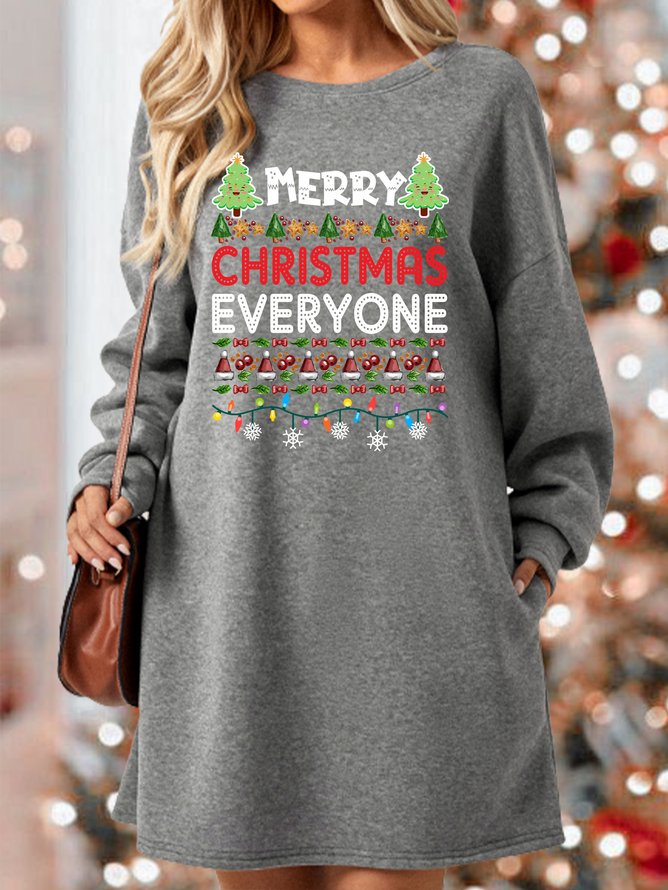 Lilicloth X Manikvskhan Merry Christmas Everyone Womens Sweatshirt Dress