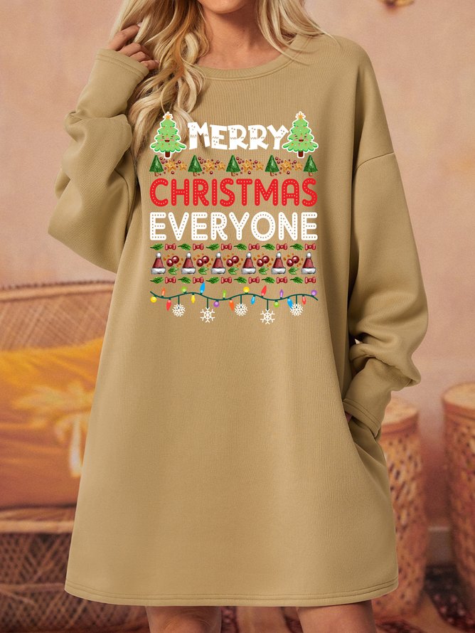 Lilicloth X Manikvskhan Merry Christmas Everyone Womens Sweatshirt Dress