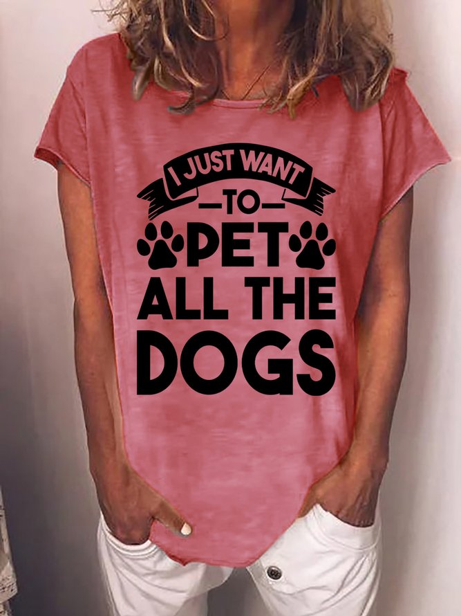Lilicloth X Manikvskhan I Just Want To Pet All The Dogs Womens T-Shirt