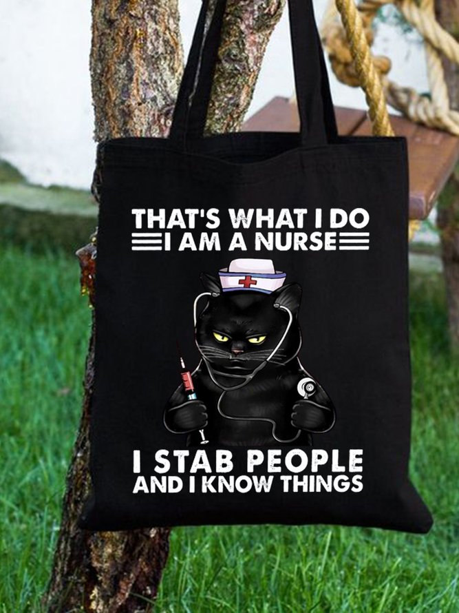 That 's What I Do I Am A Nurse Animal Graphic Casual Shopping Tote Bag