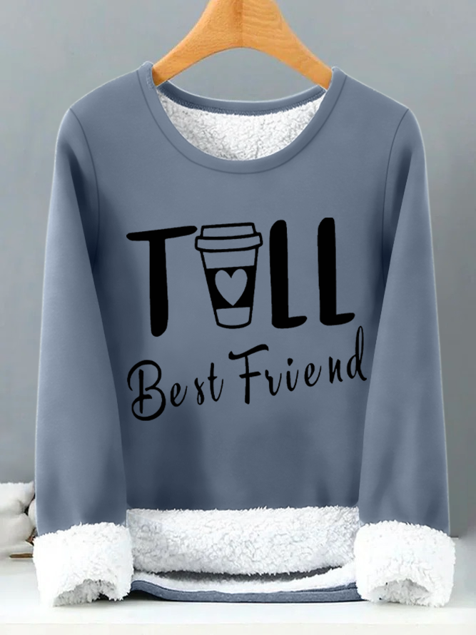 Best Friend Gift BFF Matching Gift Tall Best Friend Womens Warmth Fleece Sweatshirt