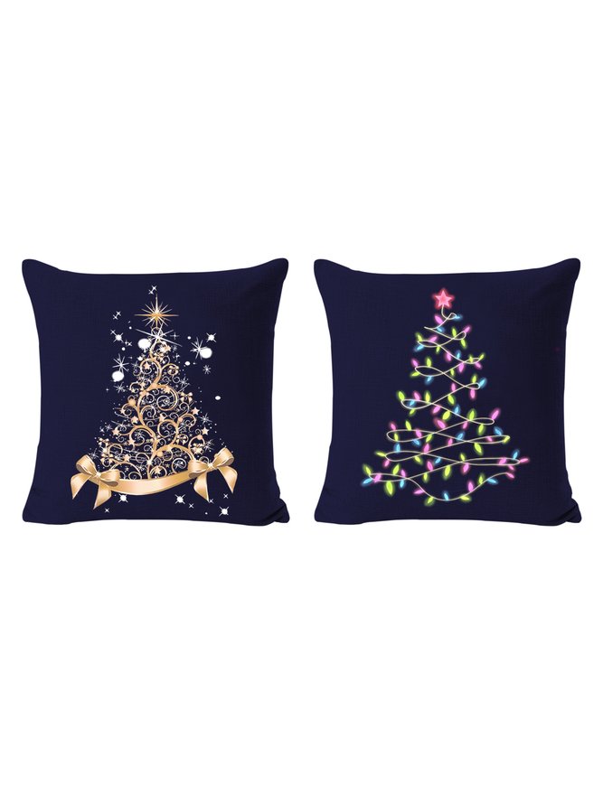 20*20 Set of 2 Christmas Backrest Cushion Pillow Covers  Decorations For Home