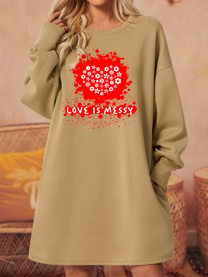 Lilicloth X Roxy Love Is Messy Womens Sweatshirt Dress
