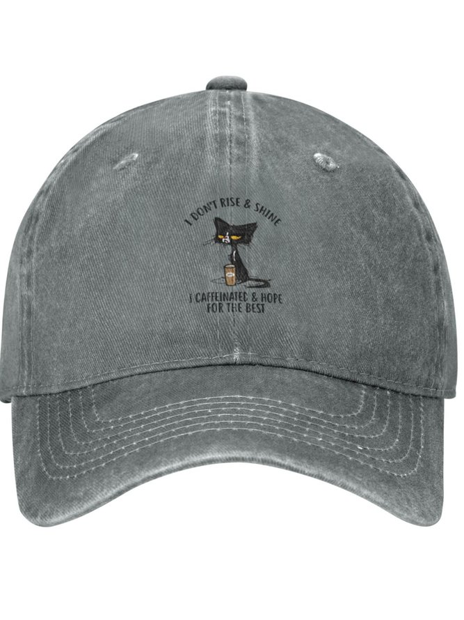 I Don't Rise And Shine Animal Graphic Adjustable Hat