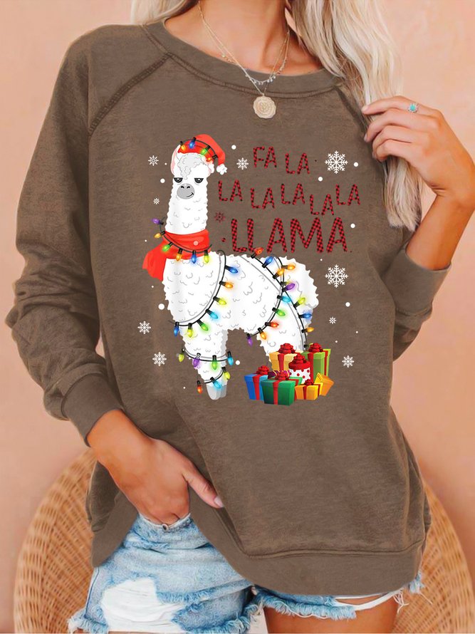 Fa La La La Christmas Llama Women's Sweatshirt