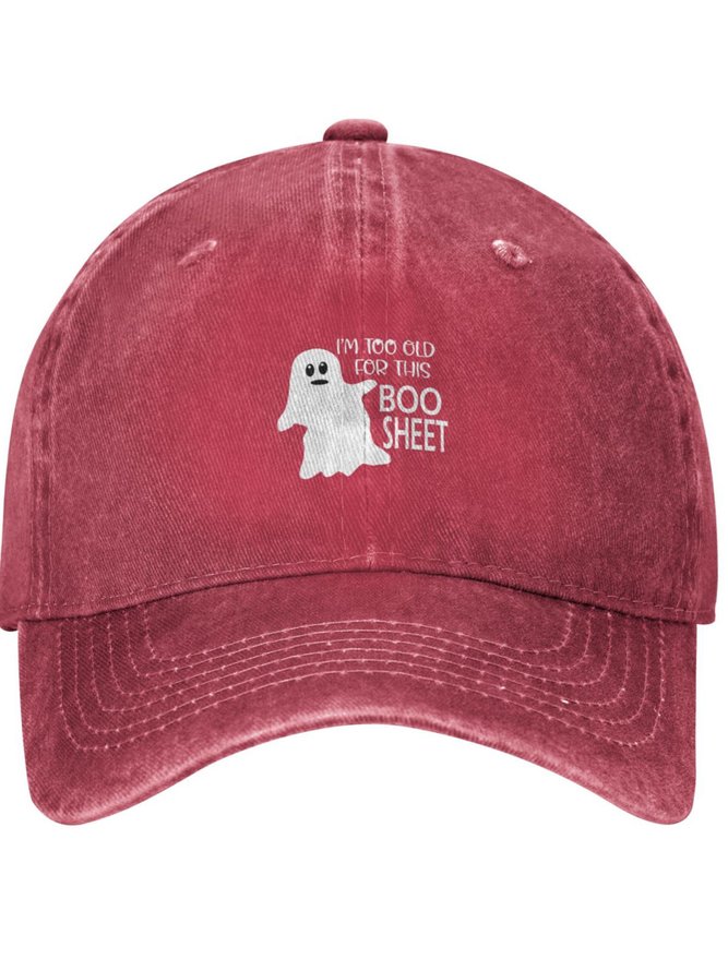 Lilicloth X Paula I'M Too Old For This Boo Sheet Funny Graphic Adjustable Hat