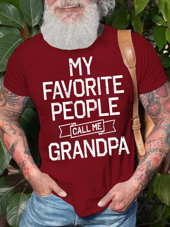 Men's My Favorite People Call Me Grandpa Funny Graphic Print