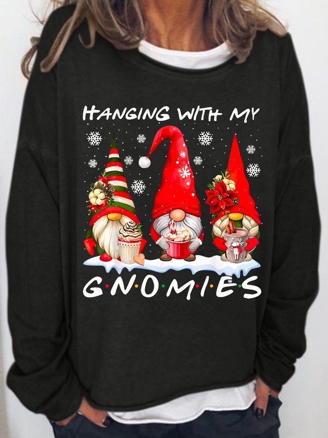 Women's Christmas Gnomes Casual  Sweatshirt