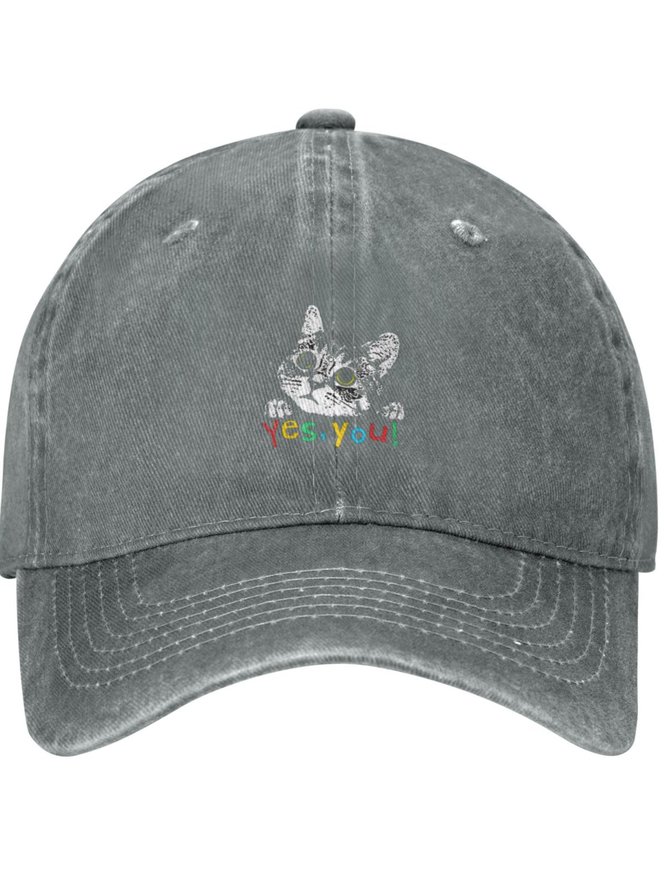 Yes You Cat Animal Graphic Adjustable Hat