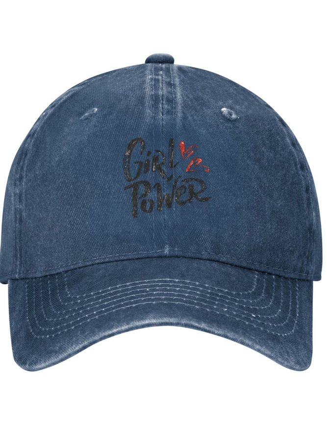 Girl Power Quotes Text Letters Adjustable Hat