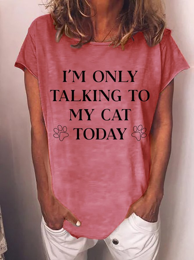 Lilicloth X Hynek Rajtr I'm Only Talking To My Cat Today Womens T-Shirt