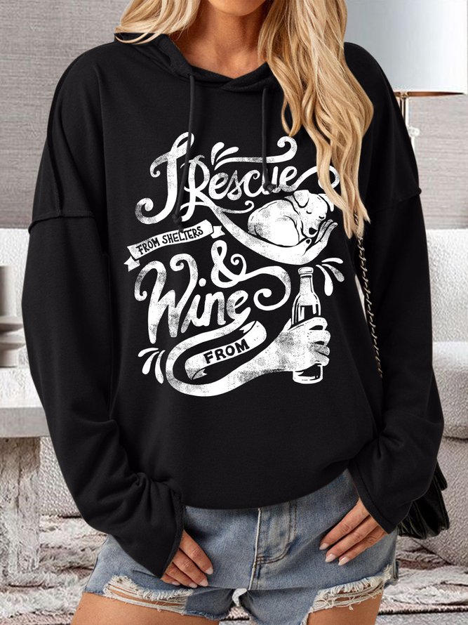 Lilicloth X Cadzart I Rescue Dog From Shelters Wine From Womens Hoodie