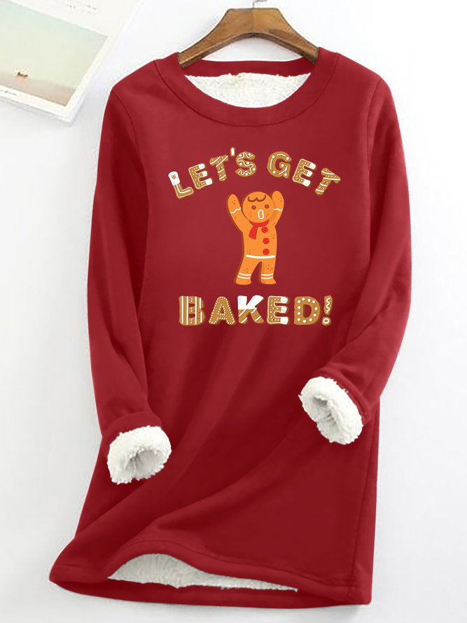 Lilicloth X Hynek Rajtr Gingerman Let's Get Baked Womens Warmth Fleece Sweatshirt