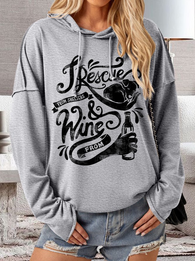 Lilicloth X Cadzart I Rescue Dog From Shelters Wine From Womens Hoodie