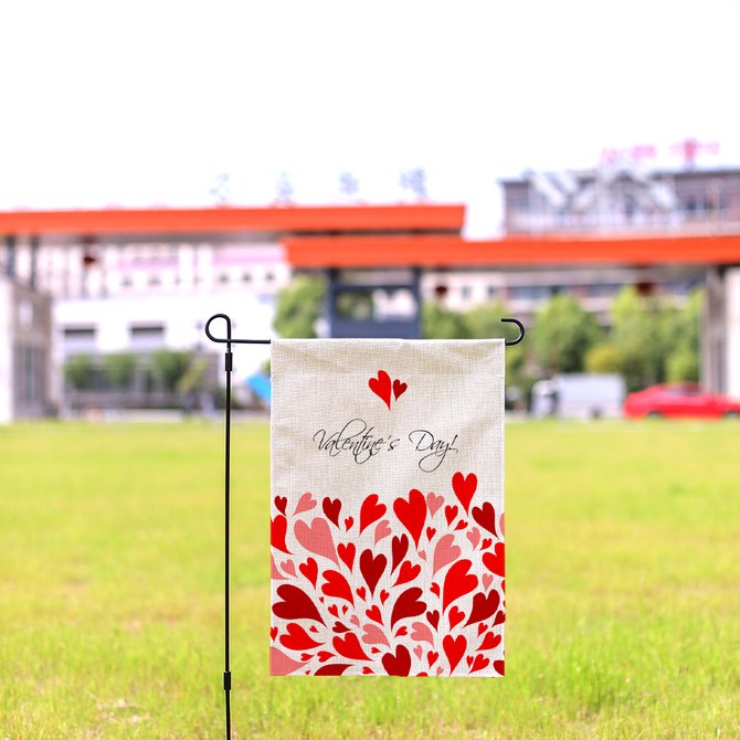 12×18 Double Sided Happy Valentine's Day Garden Flag For Outside