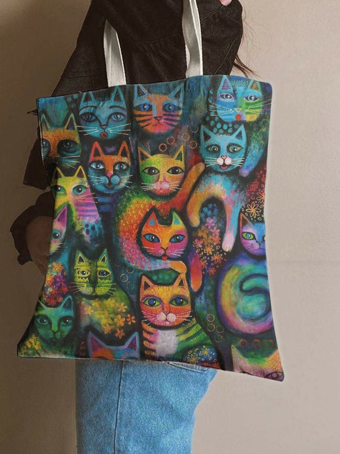 Colorful Kittens Casual Shopping Tote Bag