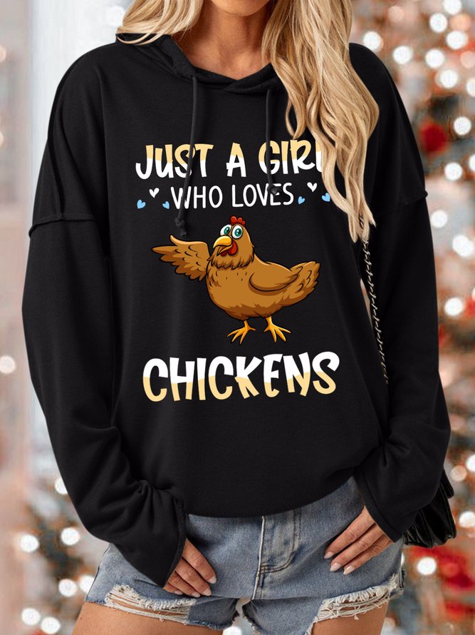 Lilicloth X Jessanjony Just A Girl Who Loves Chickens Womens Sweatshirt