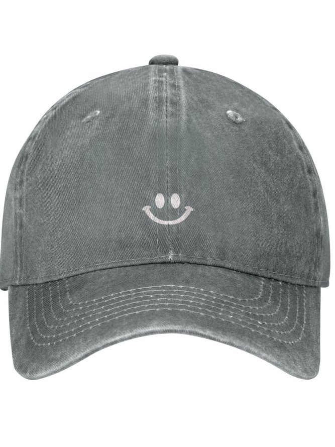 Smile Face Graphic Adjustable Hat