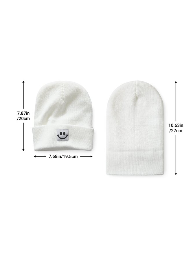 Smile Face Graphic Beanie Hat