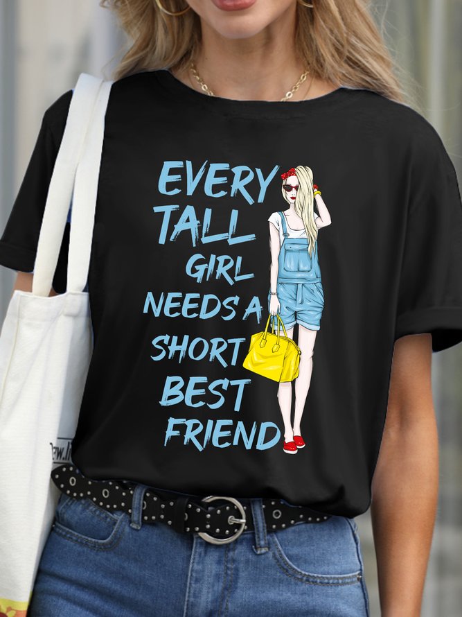 Lilicloth X Manikvskhan Every Tall Girl Needs A Short Best Friend Womens T-Shirt
