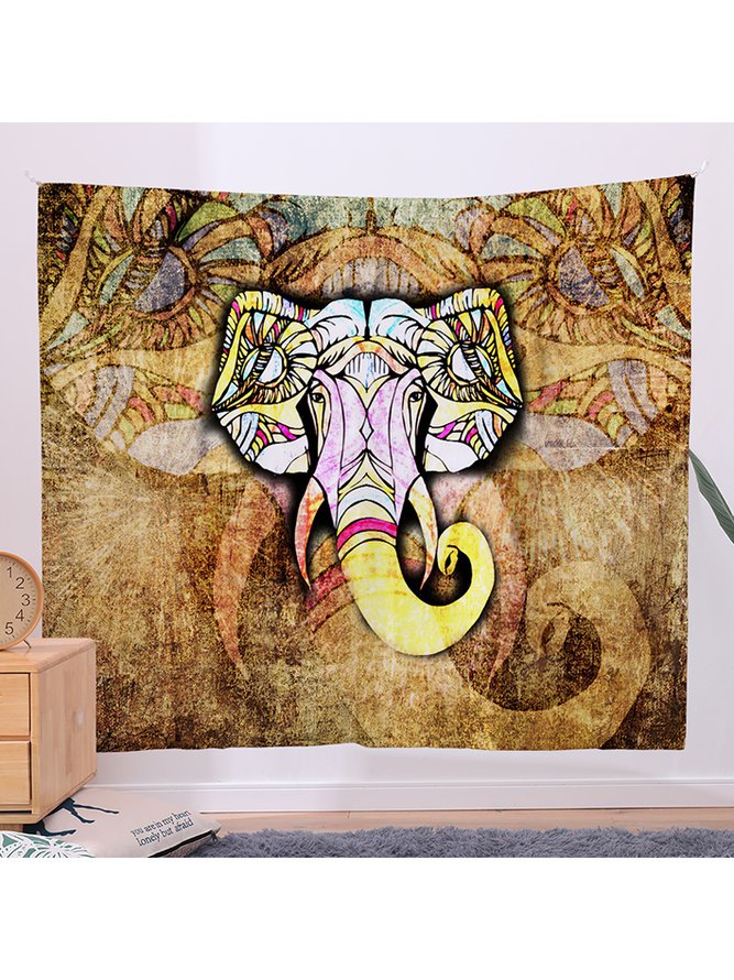 51x60 Bedroom Animal Elephant Tapestry Fireplace Art For Backdrop Blanket Home Festival Decor