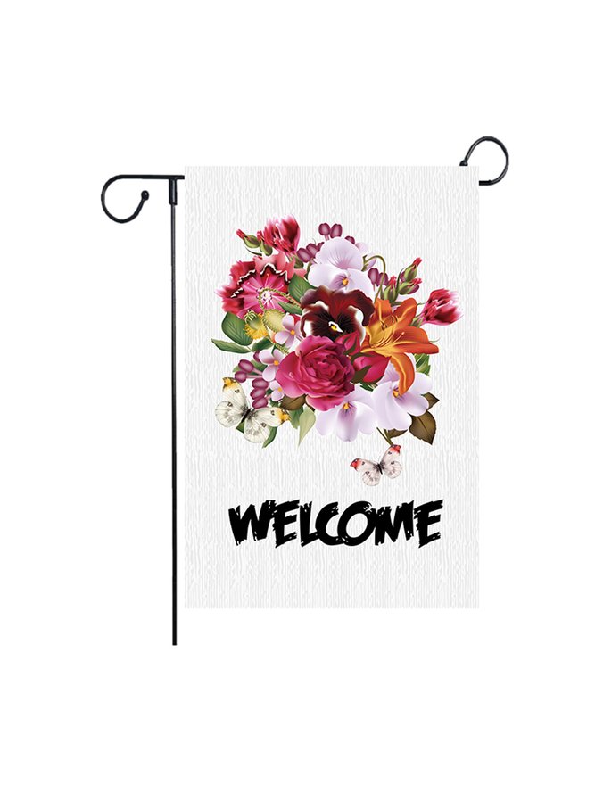12 x 18 Burlap Garden Flag Hello Spring Welcome Yard Flag Double Sided Printed Holiday Outdoor Decor Flag
