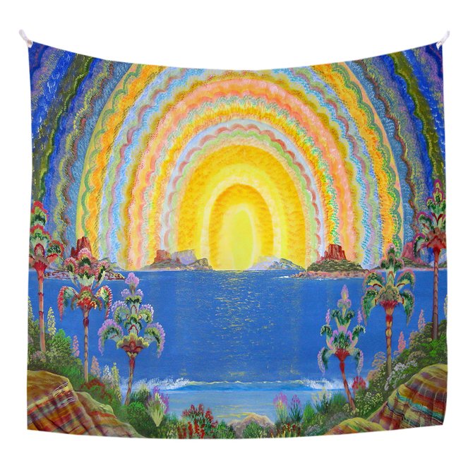 51x60 Sun Tapestry Fireplace Art For Backdrop Blanket Home Festival Decor