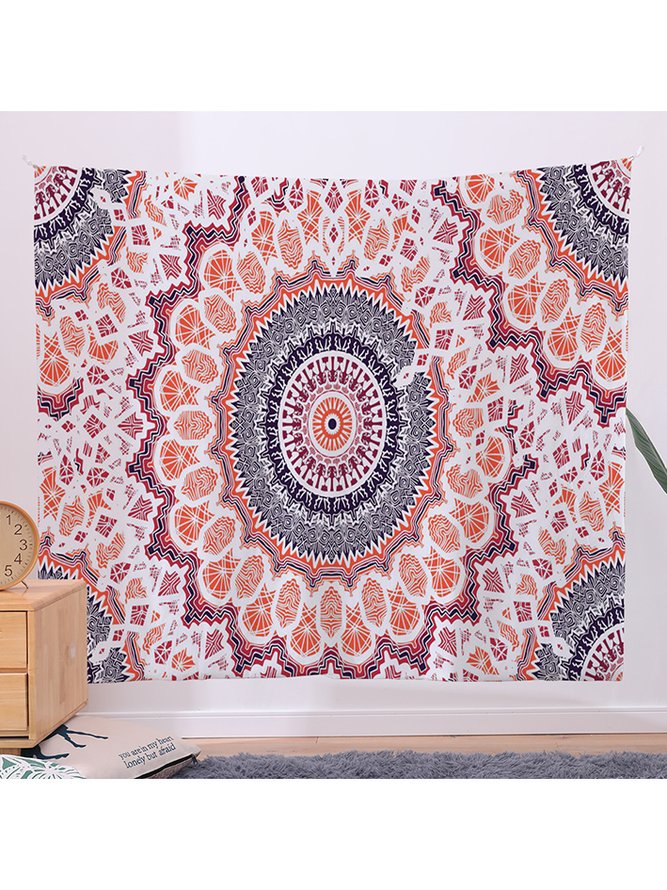 51x60 Bohemian Mandala Tapestry Fireplace Art For Backdrop Blanket Home Festival Decor