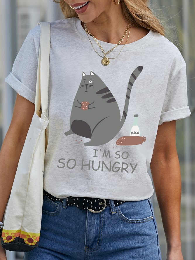 Lilicloth X Manikvskhan Cat I'm So So Hungry Womens T-Shirt