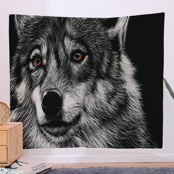 51x60 Bedroom Animal Tapestry Fireplace Art For Backdrop Blanket Home Festival Decor