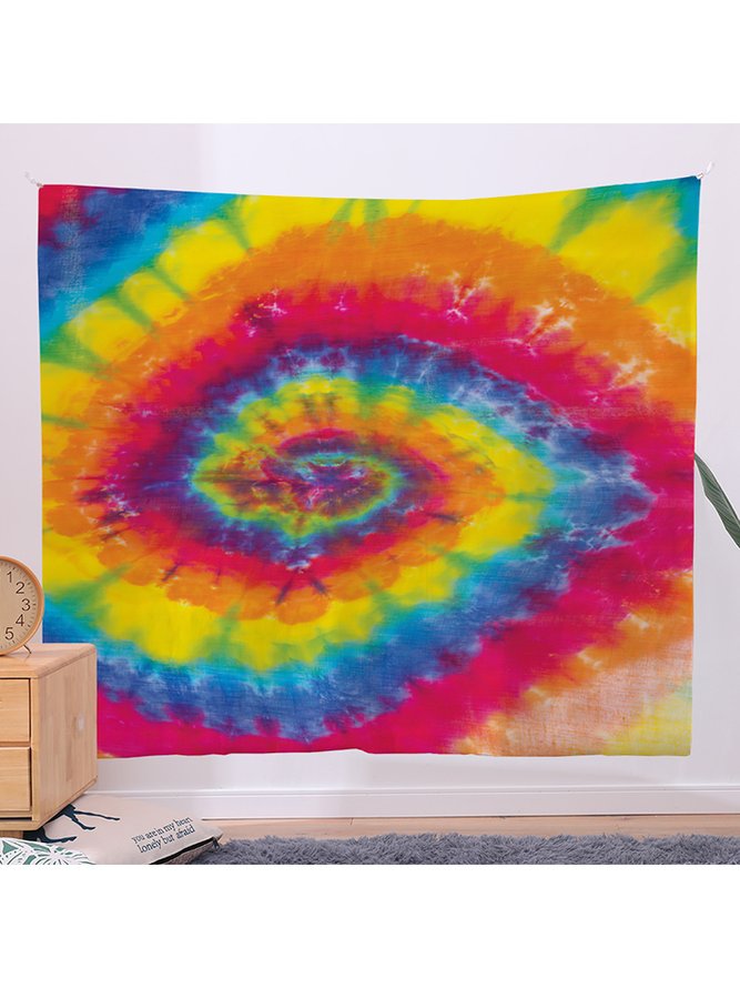 51x60 Tie-Dye Art Tapestry Fireplace Art For Backdrop Blanket Home Festival Decor