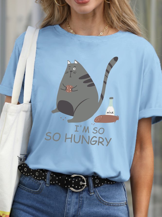 Lilicloth X Manikvskhan Cat I'm So So Hungry Womens T-Shirt