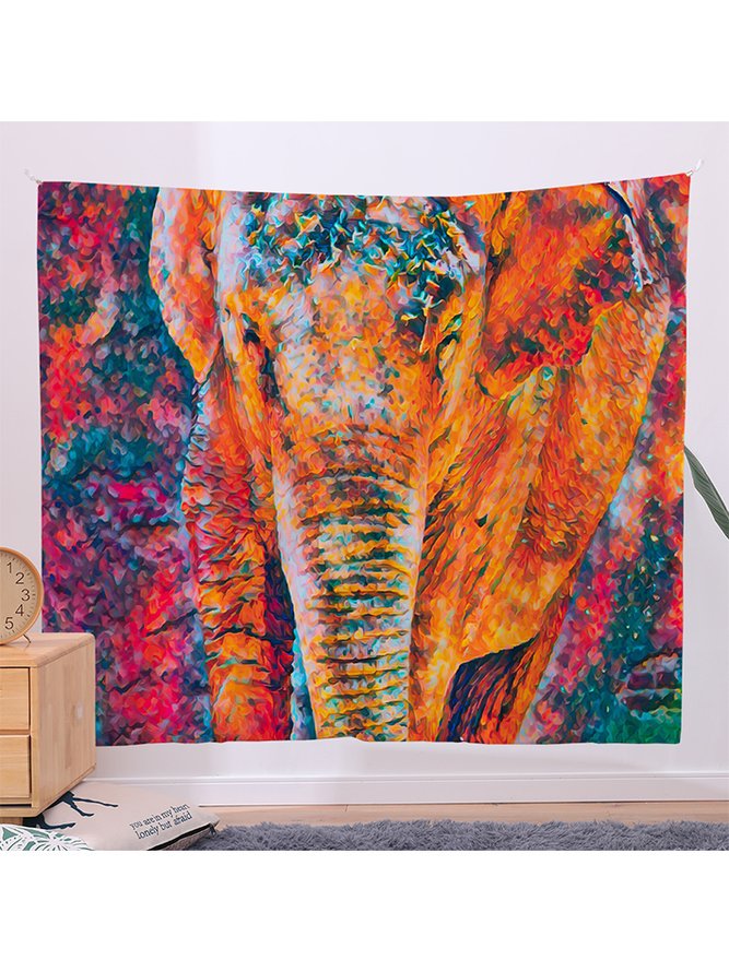 51x60 Bedroom Animal Elephant Tapestry Fireplace Art For Backdrop Blanket Home Festival Decor