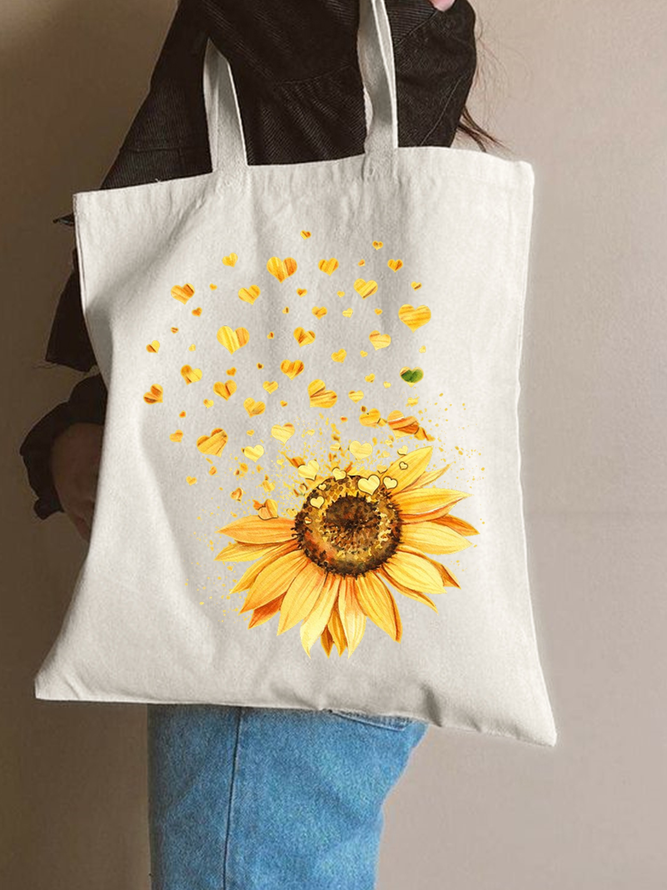Sunflowers Plant Graphic Casual Shopping Tote Bag